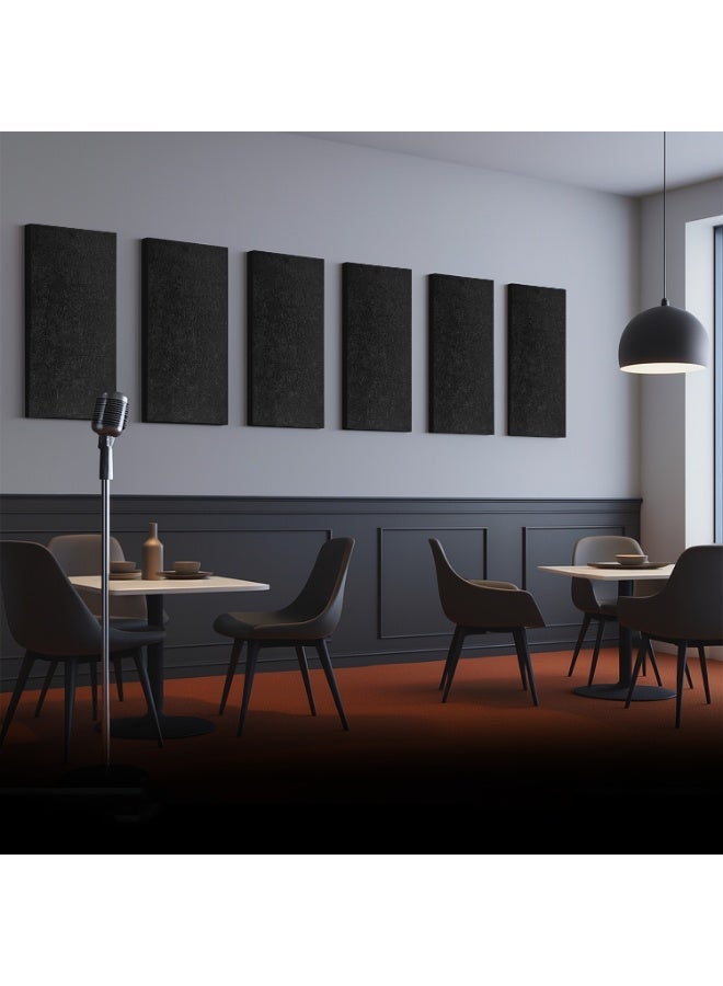 Acoustic Motion Acoustic Panels 10 cm Thick 120x60 cm Fiberglass (rockwool) ultra quality Sound Proof-Bass Trap Panels, Sound Absorbing Panels High Density for Studios, Home Theater,Ceiling,Wall-Black - Image 5
